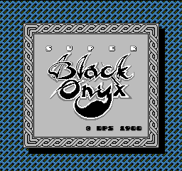 Super Black Onyx title screen for Famicom